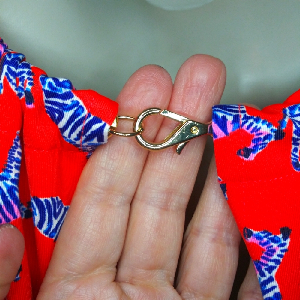 Lilly Pulitzer Orange and Blue Halter Top - Picture 8 of 12
